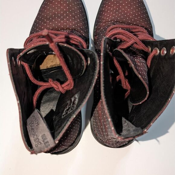 Dr. Martens Evan Ankle Lace Up Boots Polka Dots Pattern Size 9 - Picture 5 of 13